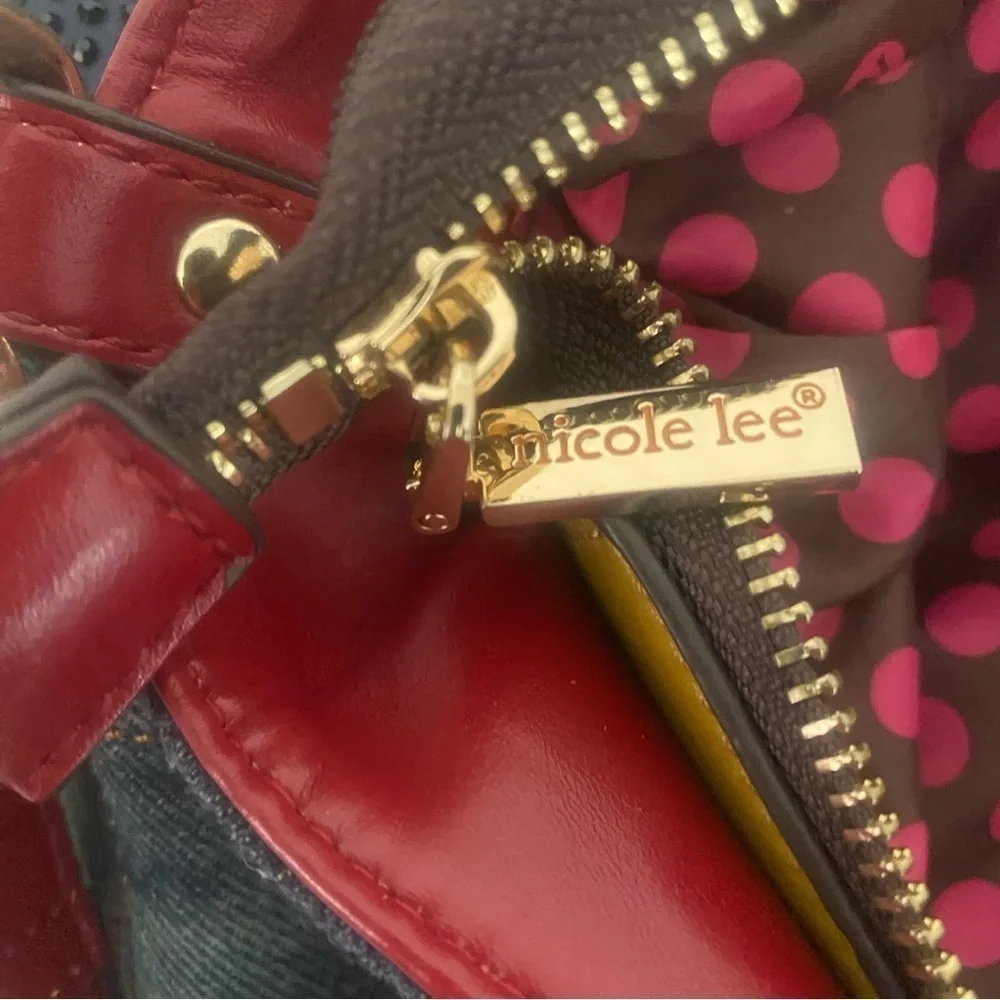 Nicole Lee Tote Purse/Shoulder-Bag Unique Beautiful Interior Tiny Scuff Rare